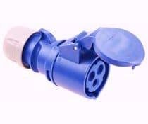 Base Cetac 2 Polos+ Tierra Enchufe hembra Aérea Industrial Monofasico 16A/220V