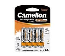 BAT-375 Baterias pilas recargables NI-MH CAMELION R6/AA 1,2V/2700mAH Blister 4 unidades