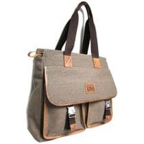 BS-2462C Bolso Unisex de Lona y Piel LOEDS Cuero