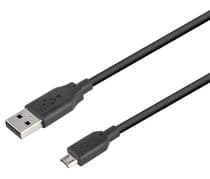 Cable conexión USB-A macho a micro USB-B macho negro