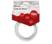 Cable paralelo blanco polarizado para altavoces rollo de 10 metros