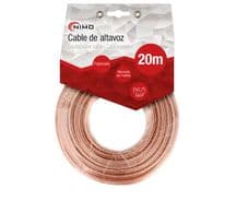 Cable paralelo transparente para altavoces rollo 20m polarizado