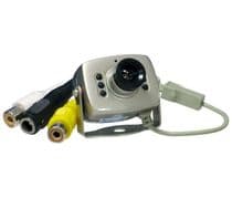 CAM-038 Mini cámara Color+audio con soporte y carcasa metalica