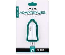 CAR-1003 Cargador Alimentador de mechero 12Vcc a USB 5Vcc-1000mA