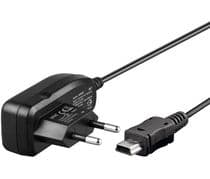 CAR-223 Cargador para dispositivos moviles mini USB 5Vcc-1000mA