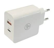 CAR-521/18W Cargador rápido para smartphone y tablets USB QC 3.0 y USB tipo C POWER DELIVERY