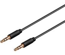 CAV-1035 Conexión Jack a Jack macho 3,5mm estereo negro 2m