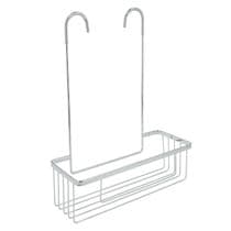 Cestillo Baño De Acero Cromado para Colgar En Griferia Gifros Duchas Bañeras Color INOX 30x12x38cm