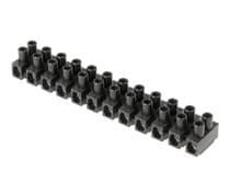 CLE-006N Clema regleta de conexiones negra 12 fichas de empalme con tornillo hasta 6mm²/5A