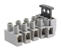 CLE-715 Regleta ficha de conexiones de 5 contactos con portafusible