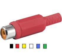 CNA-111 Conector RCA hembra aéreo con capuchón de plástico