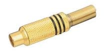 CNA-112V Conector RCA hembra grande metal dorado cable 7mm