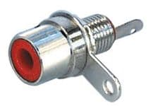 CNA-114 Conector RCA hembra metalico para chasis con fondo de color