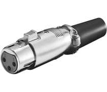 CNA-1515T Conector XLR tipo Canon hembra aereo 3 contactos con tornillos