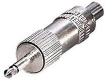 CNE-201M Conector jack 2,5mm macho mono metalico, color plata