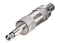 CNE-210M Conector jack 3,5mm macho mono metalico, color plata