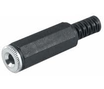 CNE-212 Conector jack 3,5mm hembra mono, capuchón de plastico negro