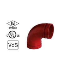 Codo 90º S ranurado rojo 4" 114,3mm