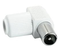 CON-122 Conector de antena TV macho acodado