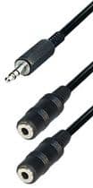 CXE-A71 Conexión Jack 3,5mm macho estereo a 2 jack hembra estereo 0,20m