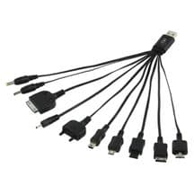 E-C1500 Cable cargador universal USB con salida múltiple Apple, Samsung, Sony, PSP, LG,..