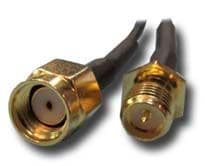 E-CWK2-1 Conexión antena wlan SMA hembra a SMA macho dorado 1m