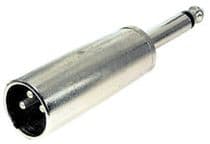E-SCA1 Adaptador JACK 6,3mm macho mono a XLR (cannon) macho