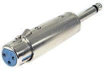 E-SCA1K Adaptador JACK 6,3mm macho mono a XLR (cannon) hembra