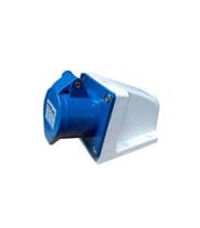 Enchufe Base Mural CETAC 2 polos + Tierra 16A IP44