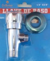 FT-135357 Llave de paso escuadra 1/2" x 3/8" para fontaneria