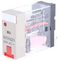 G2R-1-SNI24AC Relé OMRON 24Vac 1 circuito conmutado 10A con terminales faston LED rojo