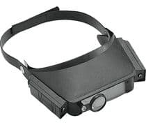 HRV-001 Lupa de cabeza tipo diadema con luz con tres lentes de aumento