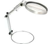 HRV-1015 Lupa de sobremesa con luz, plegable, 130mm.