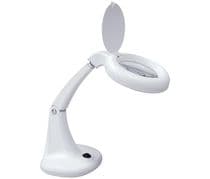 HRV-1206 Lupa de sobremesa con brazo articulado lente de cristal X4 y X1,75, luz 230Vac