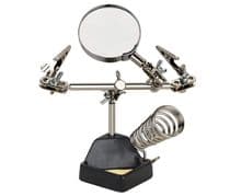 HRV-7570 Soporte de soldador con lupa y pinzas manos libres tipo cocodrilo