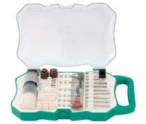 HRV-8390 Kit accesorios para mini amoladoras con fresas, discos, porta-brocas
