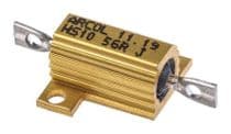 HS10-56R Resistencia bobinada con disipador de aluminio 56 ohmios 10W