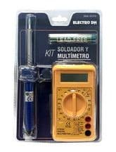 Kit soldador con estaño y multímetro