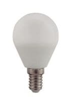 LEDESFE6W14F Bombilla de LEDs esferica E14 de luz blanca fria 6W = 40W