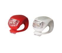 LIN-088 Conjunto de 2 luces LED para bicicleta roja y blanca