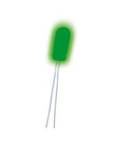 LP-046 Lamparita de 3mm con hilos desnudos 12V/30mA capuchón verde
