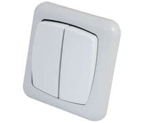 ME-36530/DI Doble interruptor para empotrar serie Elegance blanco