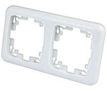 ME-36530/MD Marco doble para 2 mecanismos empotrables serie Elegance blanco