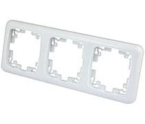 ME-36530/MT Marco triple para 3 mecanismos empotrables serie Elegance blanco