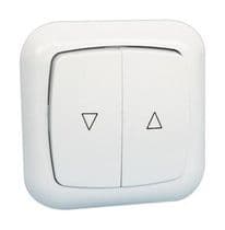 ME-36530/PE Doble pulsador para persianas empotrable blanco
