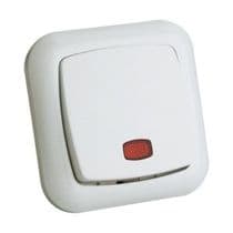 ME-36530/PL Pulsador luminoso para empotrar serie Elegance blanco