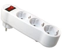 MEL-050 Distribuidor de red schuko con interruptor luminoso de seguridad