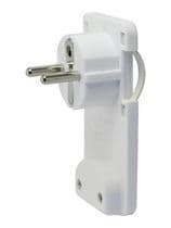 MEL-36024 Enchufe Schuko macho plano para detrás de los muebles 16A/250V