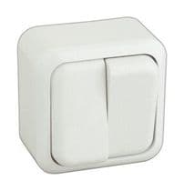 MS-472C Doble conmutador para superficie blanco