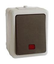 MSE-094P Pulsador luminoso de superficie estanco protección IP54